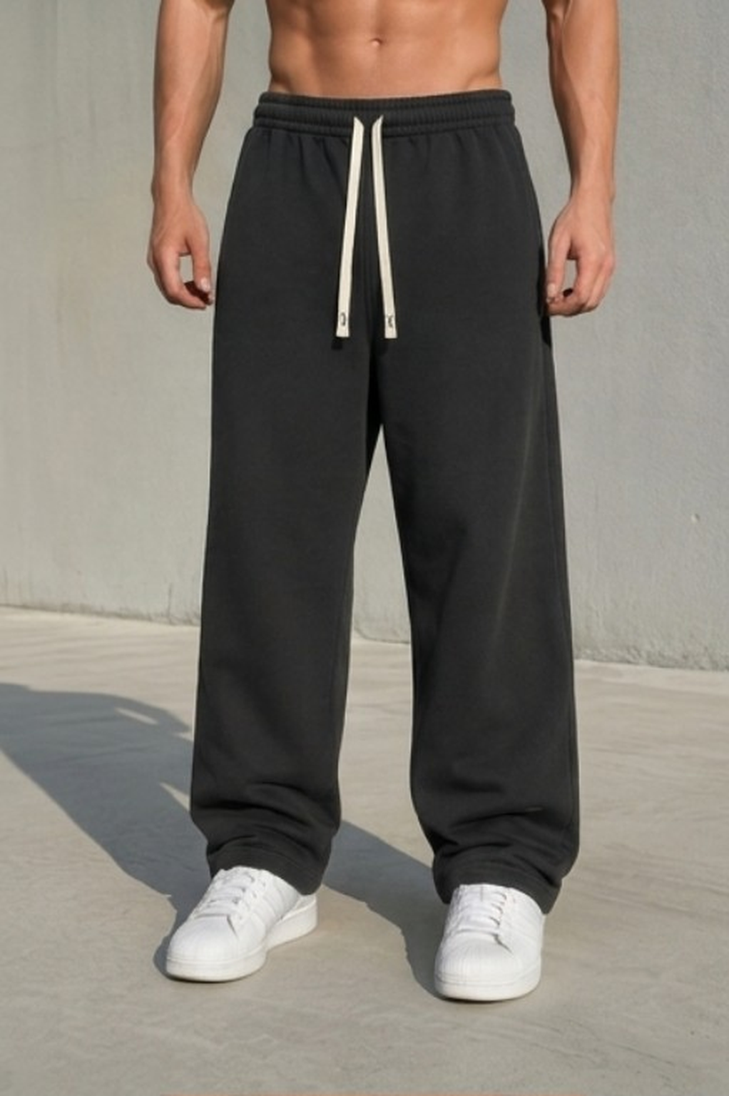 Black Straight Sweatpants