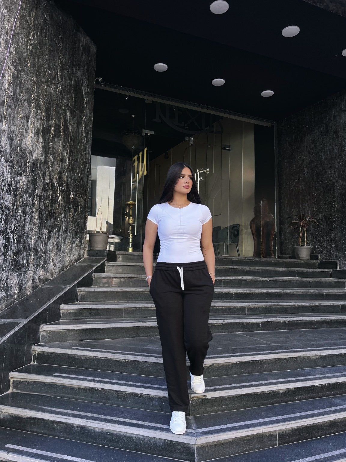 Black Straight Unisex Sweatpants